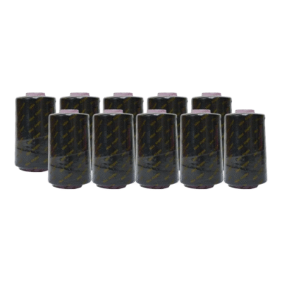 Hilo Kingtex 40/2 Para Costura Color Negro, Paq. De 10 Hilos Color Negro
