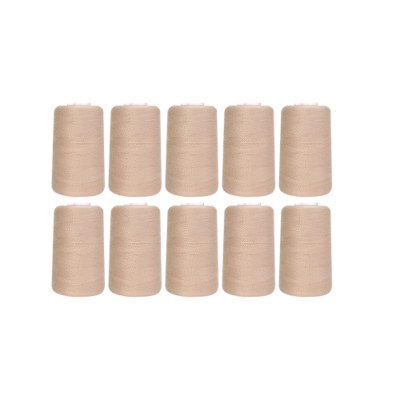 Hilo Kingtex 40/2 Para Costura Color Arena paquete de 10 conos
