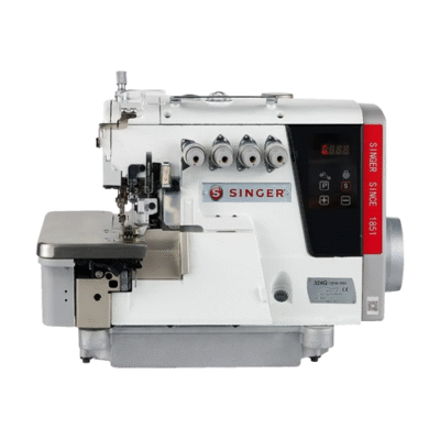 Overlock Electrónica Industrial De 5 Hilos Singer 324g Color Blanco